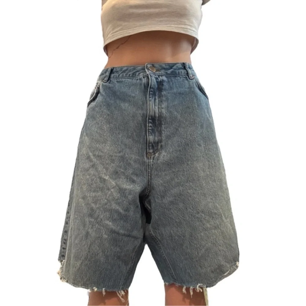 ASOS Washed Long Denim Jean Shorts